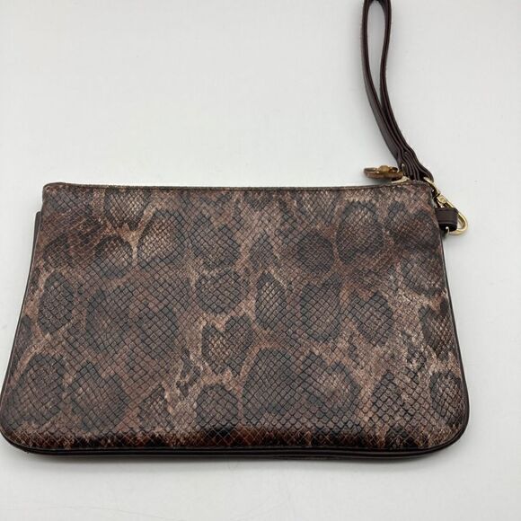 Ellen Tracy Python Wristlet Brown/Chocolate Color - Picture 3 of 9